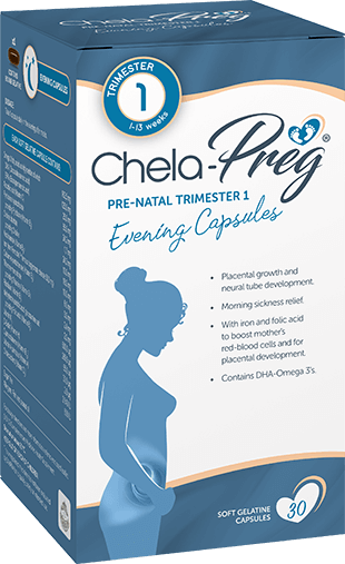 Chela-Preg<sup>®</sup> Pre-Natal Trimester 1<sup>™</sup> Evening Capsules