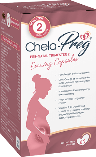 Chela-Preg<sup>®</sup> Pre-Natal Trimester 2<sup>™</sup> Evening Capsules