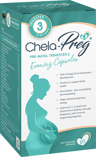 Chela-Preg<sup>®</sup> Pre-Natal Trimester 3sup>™</sup> Evening Capsules